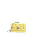 BVLGARI SERPENTI FOREVER CROSSBODY BAG CALFSKIN YELLOW WITH BLACK HARDWARE