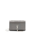 SAINT LAURENT KATE BAG CROC EMBOSSED-CALFSKIN GREY SHW