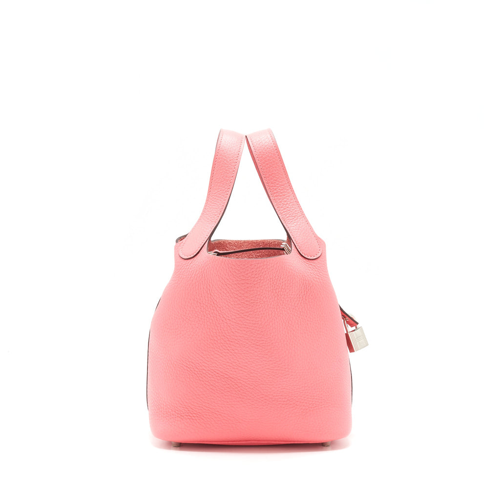 HERMES PICOTIN 18 LOCK BAG ROSE AZALEE SHW
