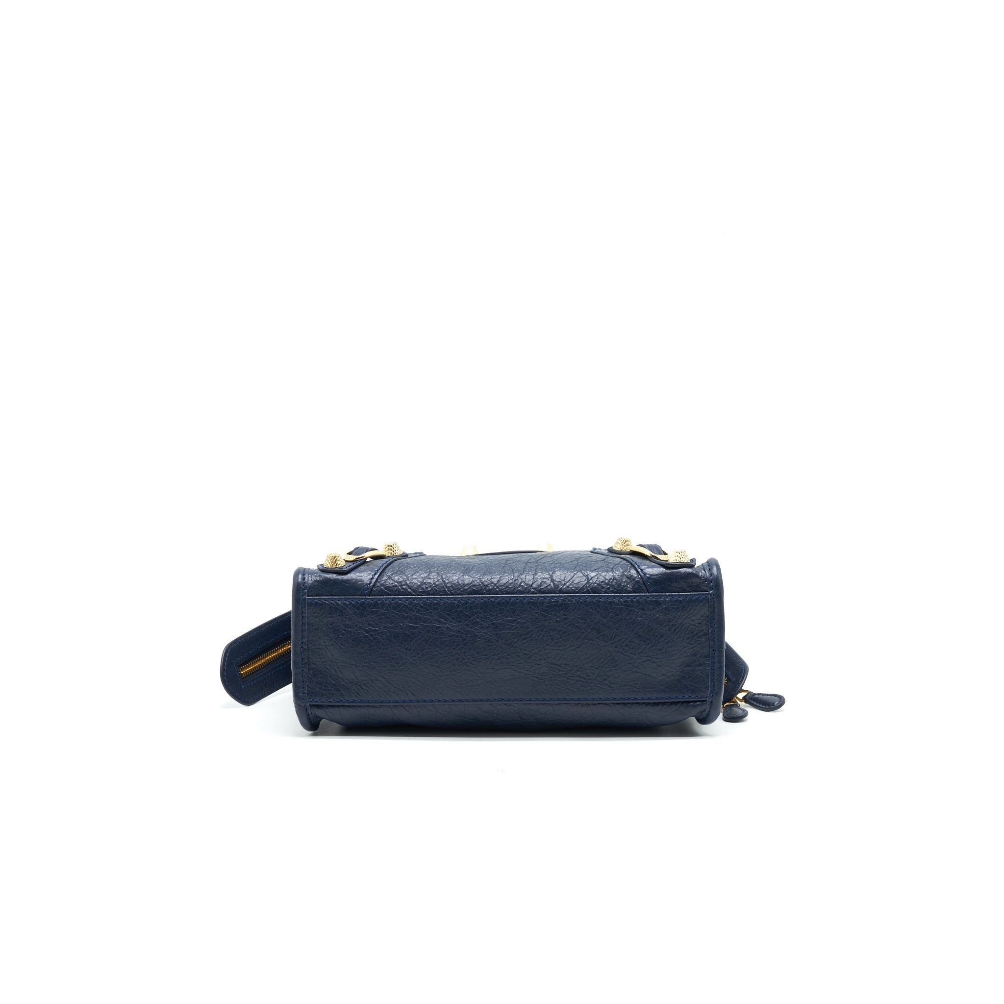 BALENCIAGA MINI GIANT CITY CROSSBODY BAG NAVY GHW