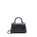 CHANEL SMALL COCO HANDLE AGED CALFSKIN SO BLACK WITH BLACK HARDWARE