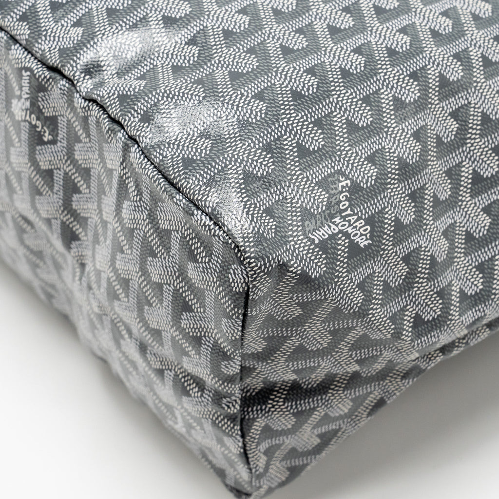 GOYARD SAINT LOUIS PM TOTE GOYARDINE CANVAS / CALFSKIN GREY