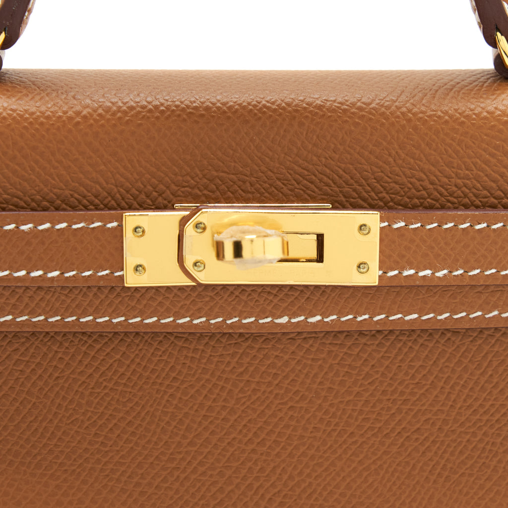 HERMES MINI KELLY 20CM EPSOM GOLD GHW
