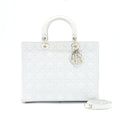 DIOR LADY DIOR BAG LARGE IN WHITE SHW