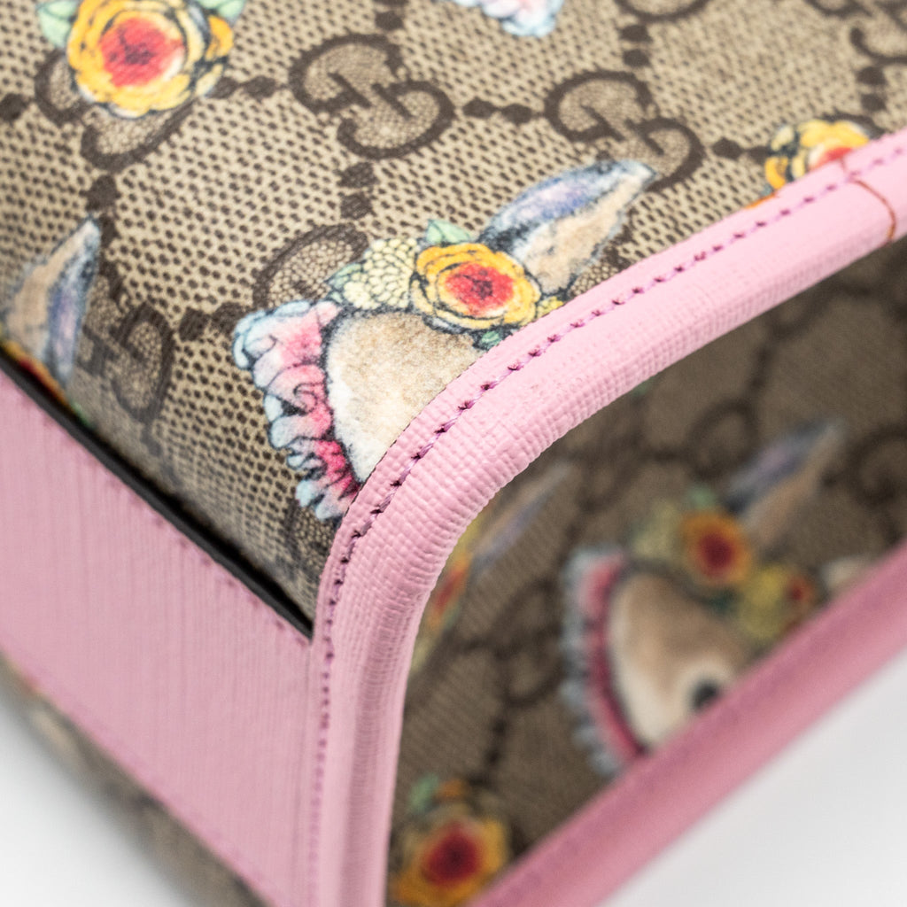 GUCCI CHILDREN’S YUKO HIGUCHI TOTE BAG GG SUPREME CANVAS/LEATHER PINK/MULTICOLOUR SHW