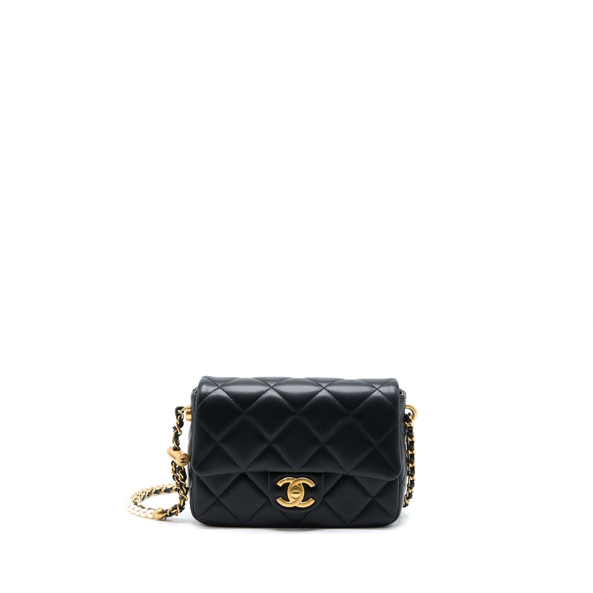 CHANEL MY PERFECT MINI FLAP BAG BLACK GHW (MICROCHIP)