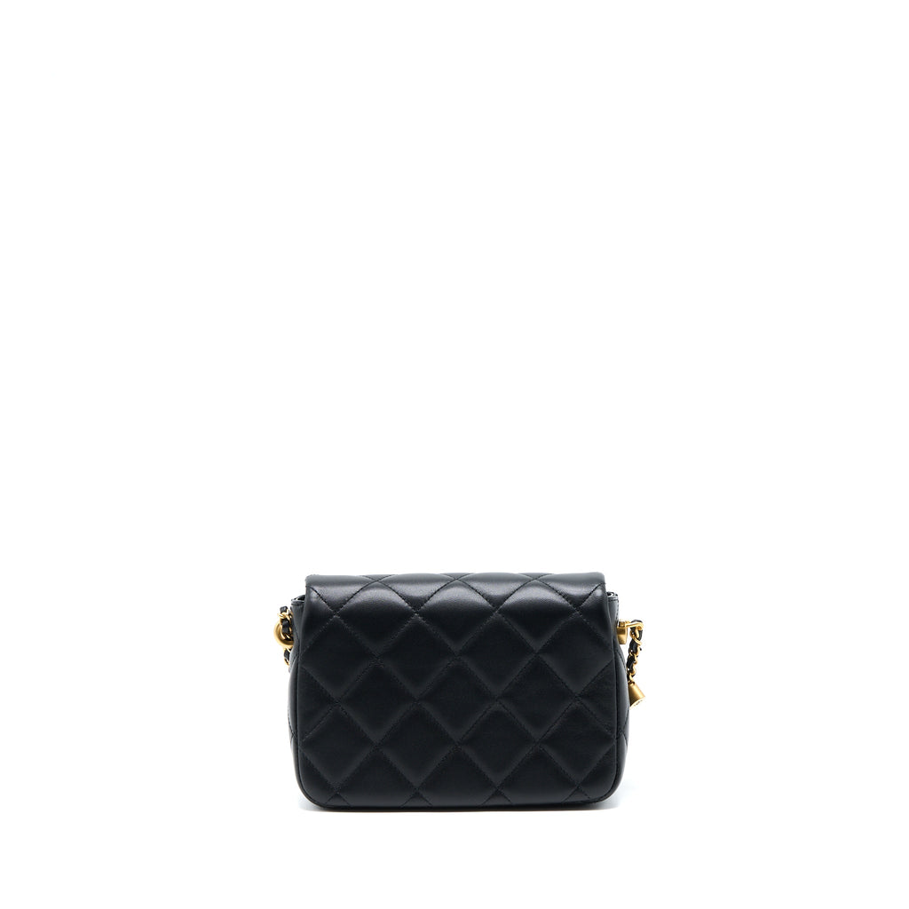 CHANEL MY PERFECT MINI FLAP BAG BLACK GHW (MICROCHIP)