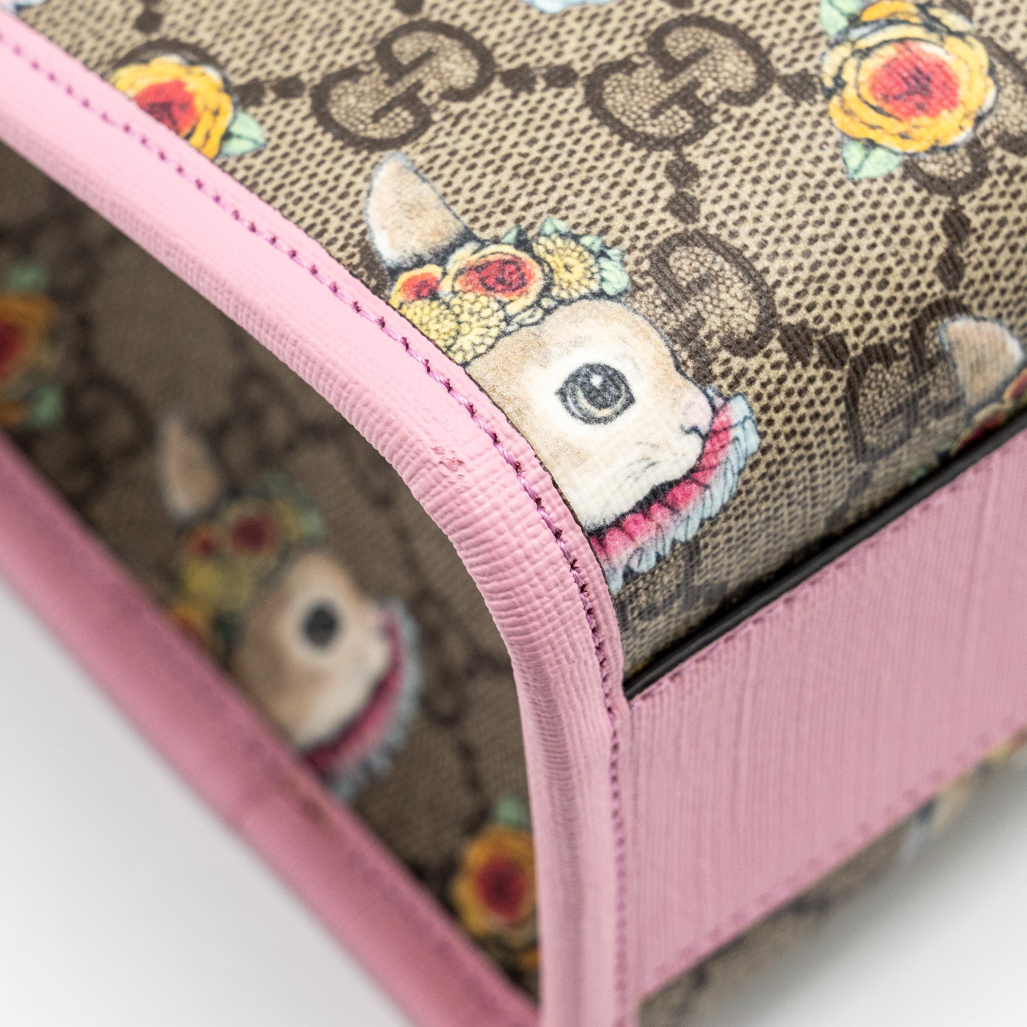 GUCCI CHILDREN’S YUKO HIGUCHI TOTE BAG GG SUPREME CANVAS/LEATHER PINK/MULTICOLOUR SHW