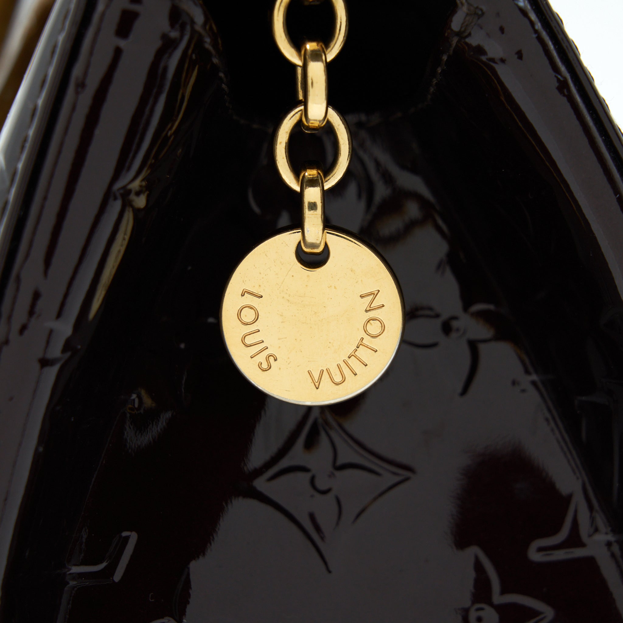 LOUIS VUITTON AMARANTE MONOGRAM VERNIS BREA MM BAG GHW