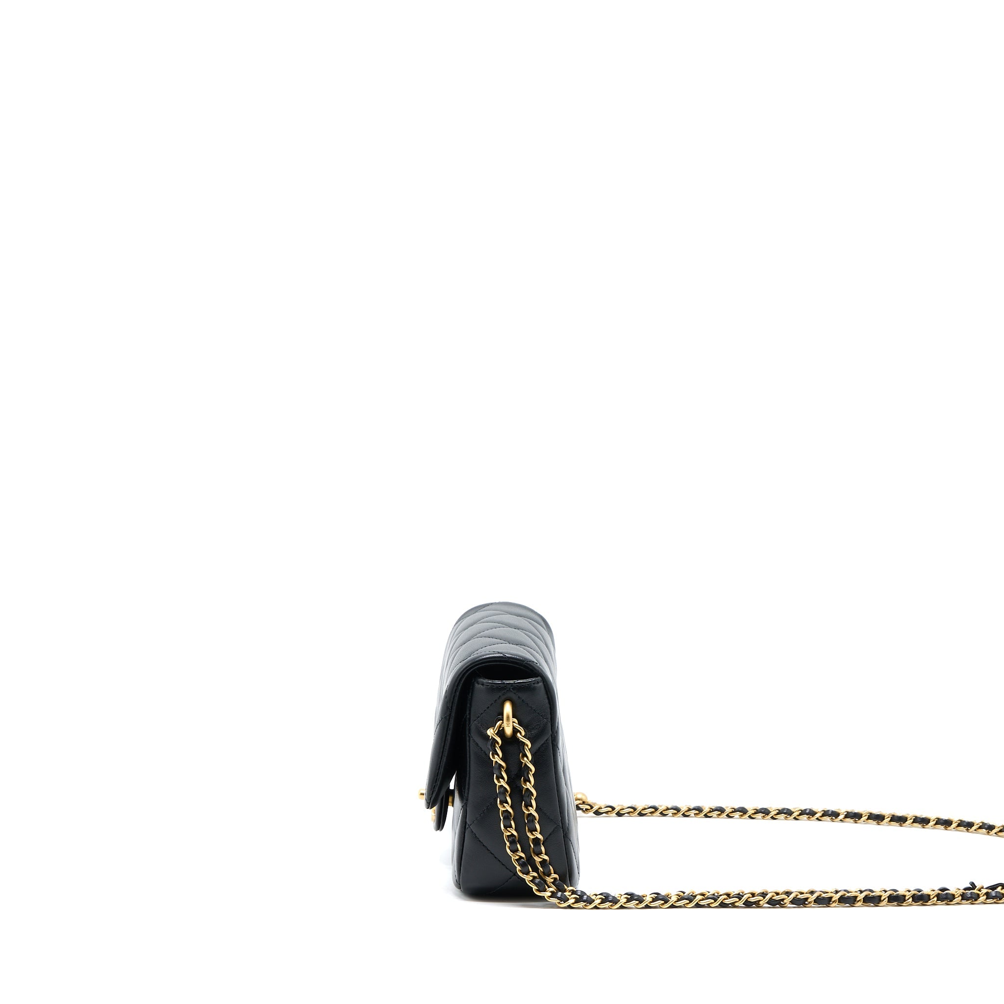 CHANEL MY PERFECT MINI FLAP BAG BLACK GHW (MICROCHIP)