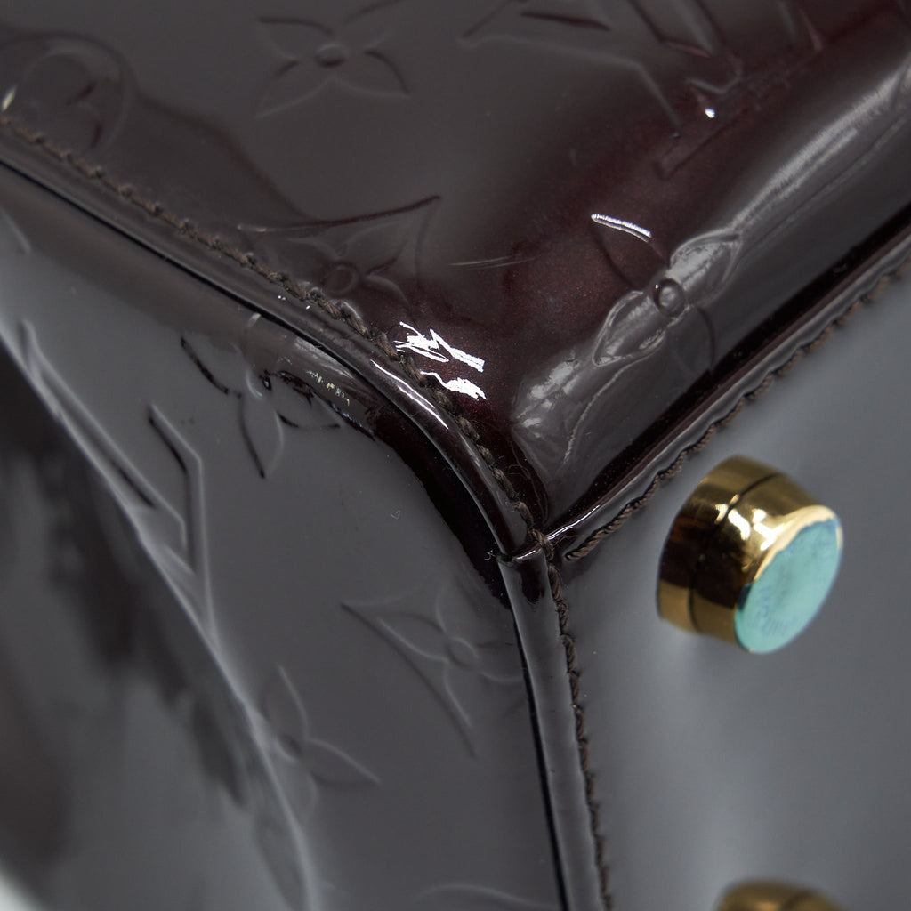 LOUIS VUITTON AMARANTE MONOGRAM VERNIS BREA MM BAG GHW