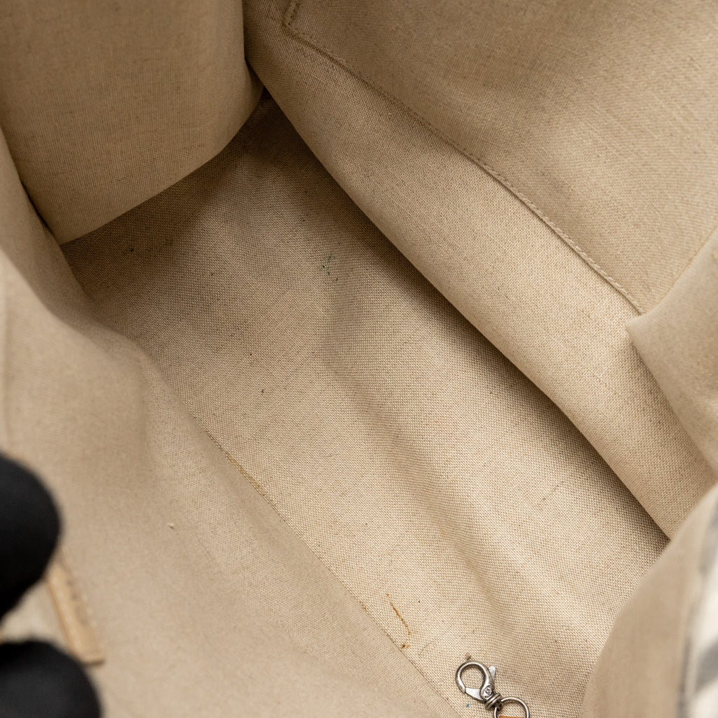 CHANEL ILIAD SHOPPING TOTE BAG PRINTED CANVAS/LEATHER MULTICOLOURED SHW