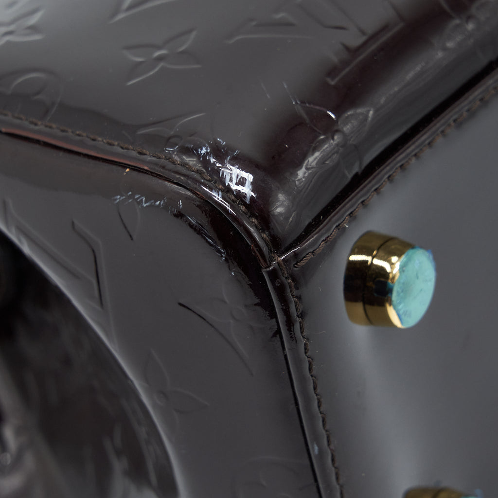 LOUIS VUITTON AMARANTE MONOGRAM VERNIS BREA MM BAG GHW