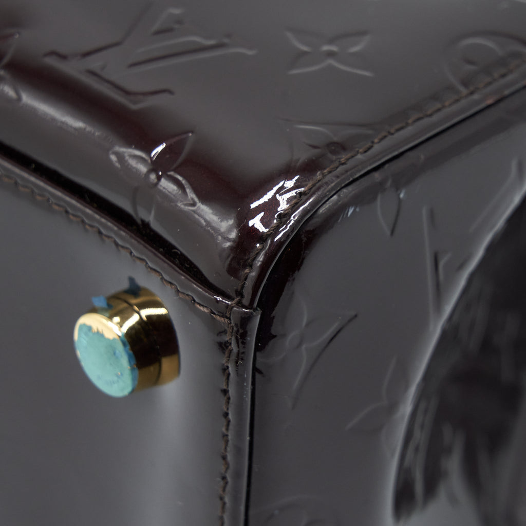 LOUIS VUITTON AMARANTE MONOGRAM VERNIS BREA MM BAG GHW