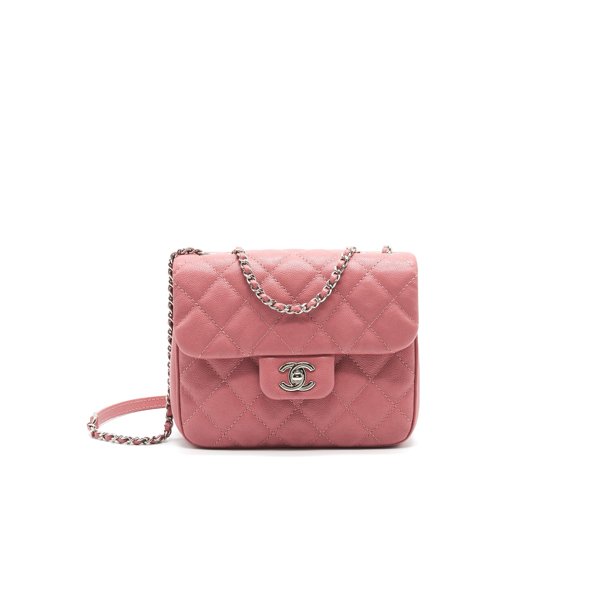 CHANEL URBAN COMPANION FLAP BAG CAVIAR PINK SHW