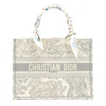 DIOR SMALL DIOR BOOK TOTE GRAY TOILE DE JOUY EMBROIDERY AN EXTRA DIOR TWILLY