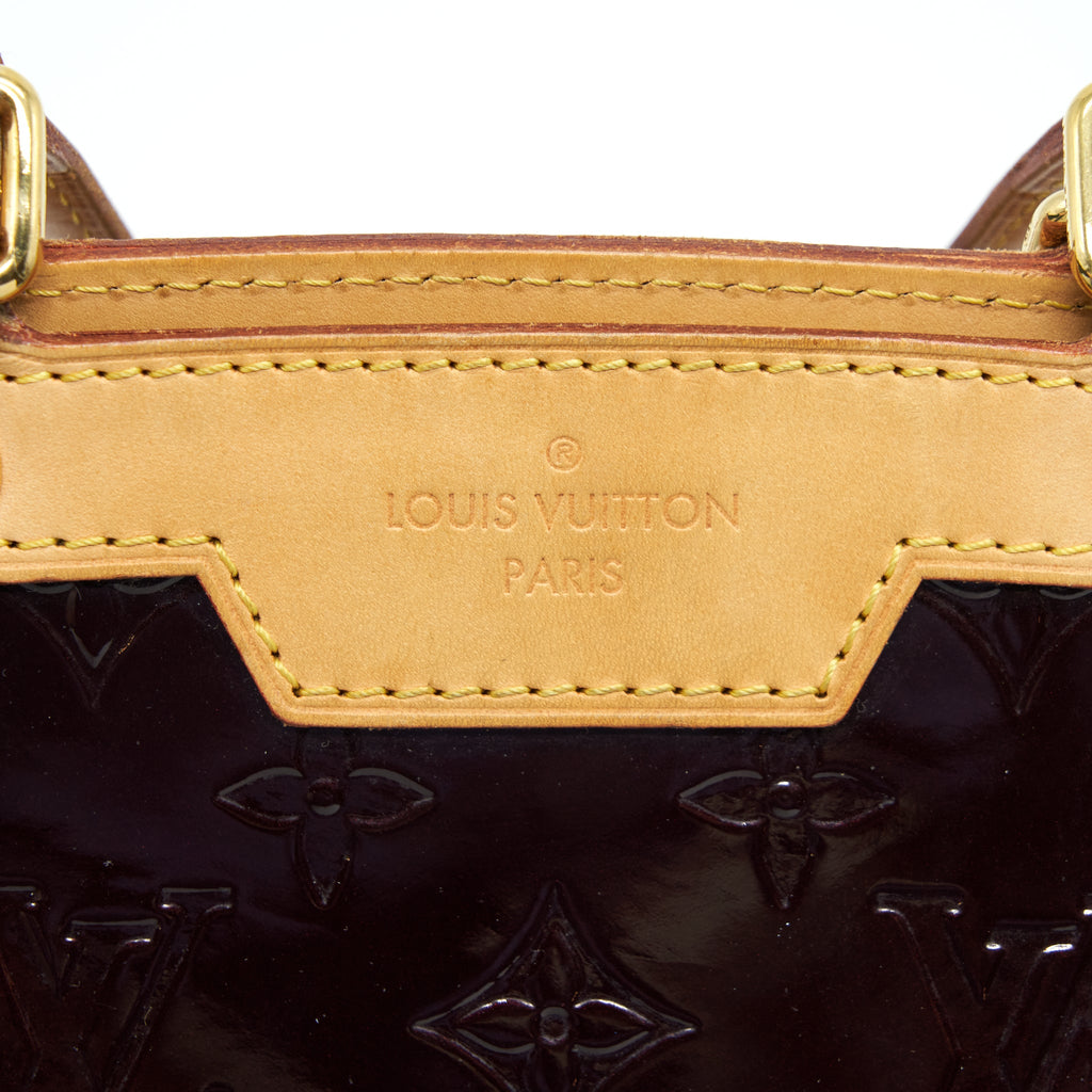 LOUIS VUITTON AMARANTE MONOGRAM VERNIS BREA MM BAG GHW