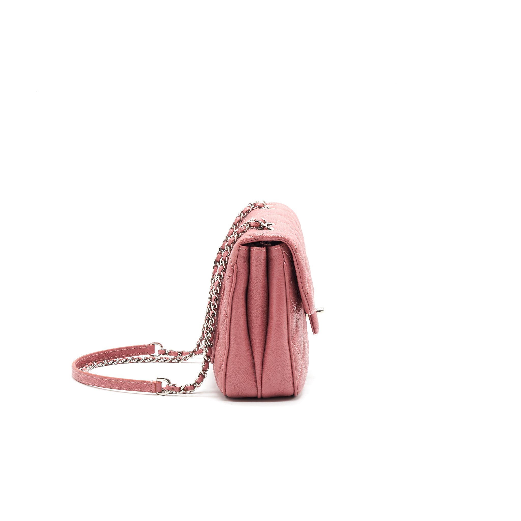 CHANEL URBAN COMPANION FLAP BAG CAVIAR PINK SHW