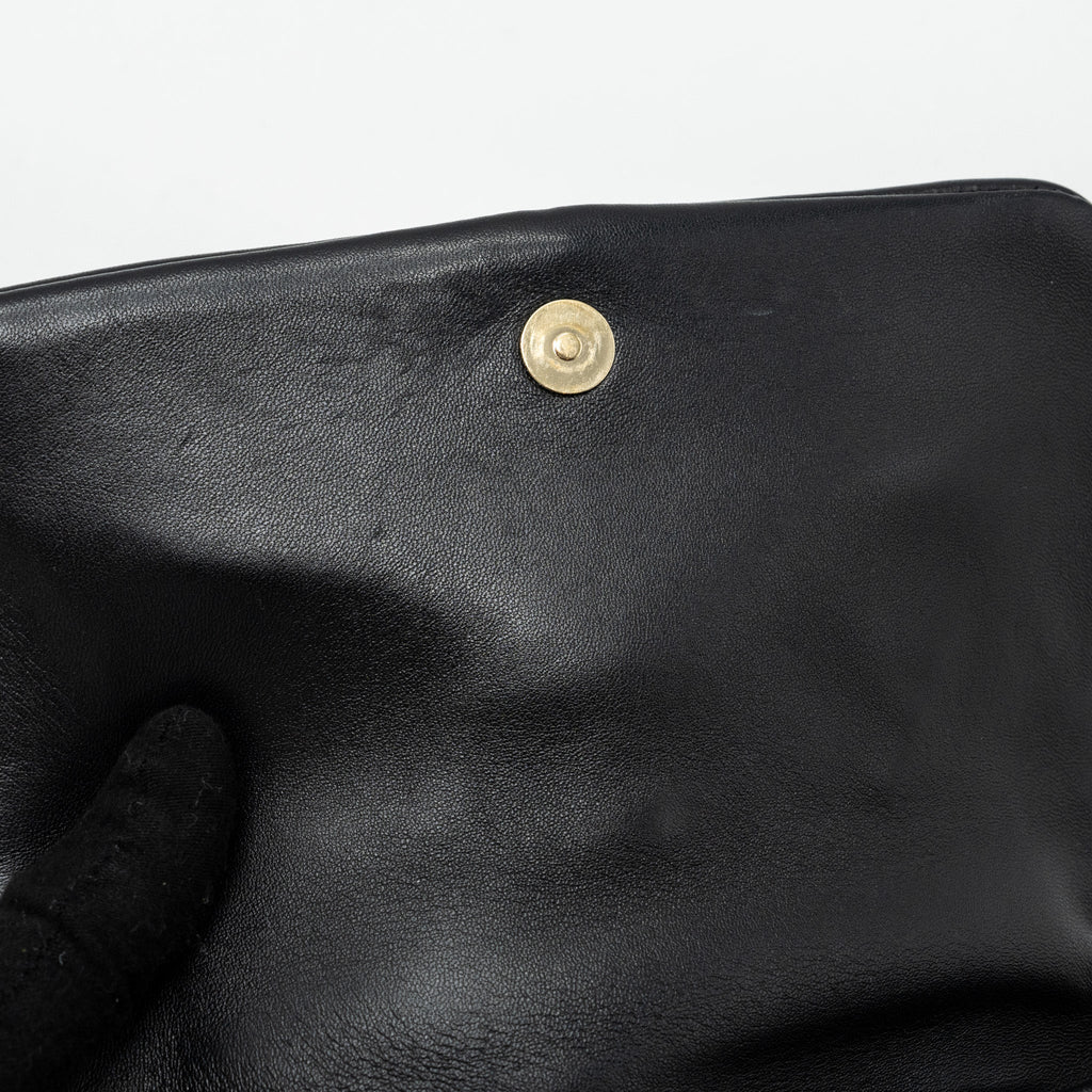 PRADA PATTINA IN PELLE NAPPA PATCH BLACK GHW