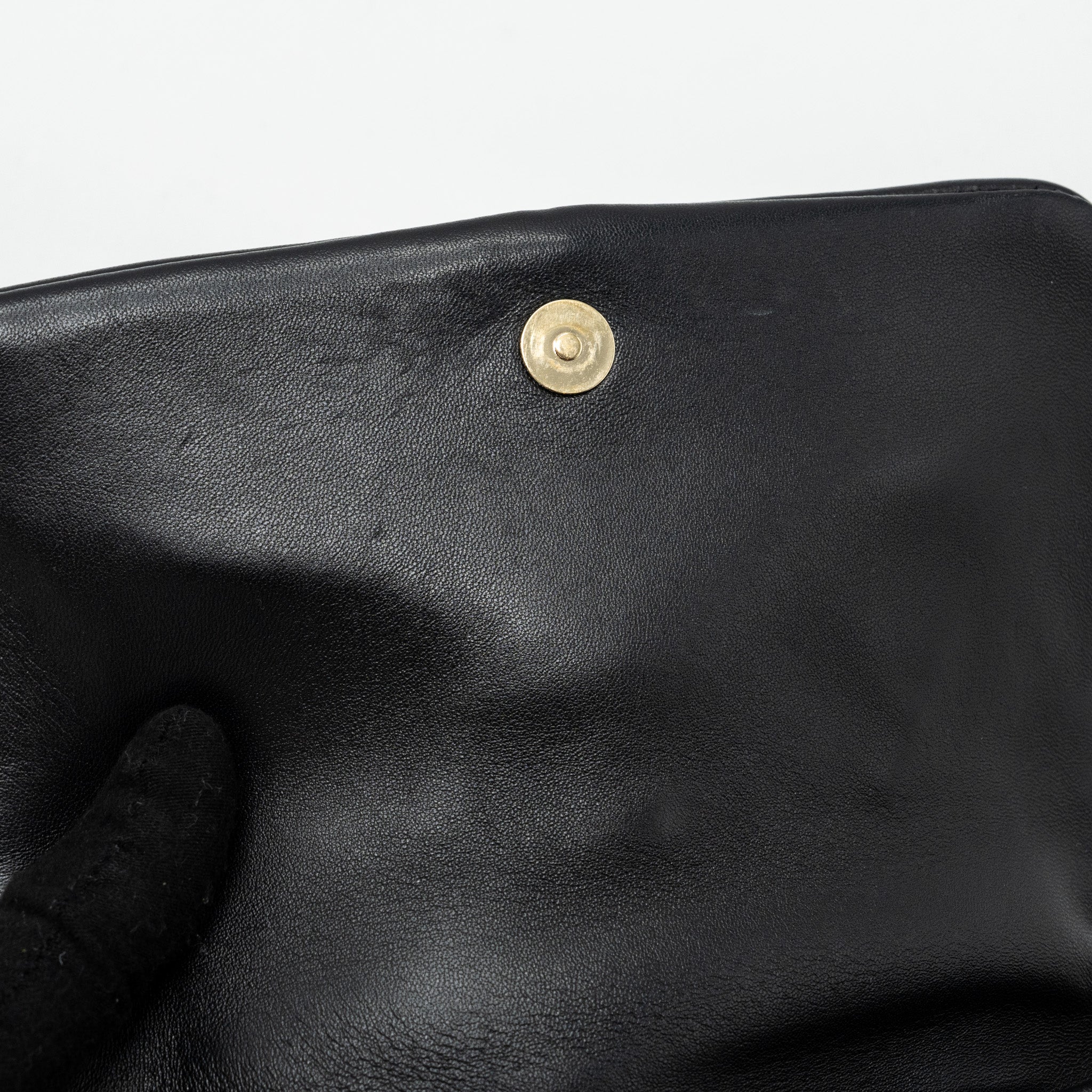 PRADA PATTINA IN PELLE NAPPA PATCH BLACK GHW