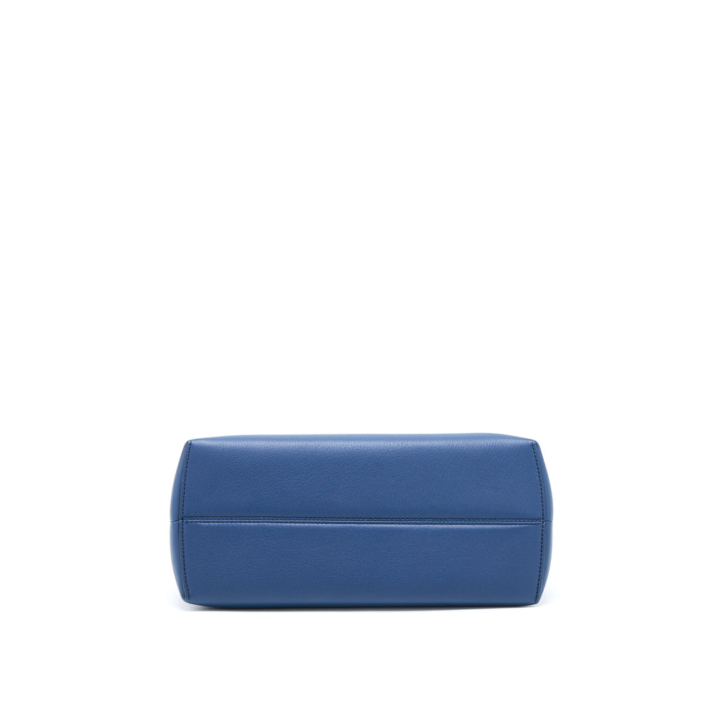 FENDI BY THE WAY CALFSKIN/ PYTHON DARK BLUE SHW