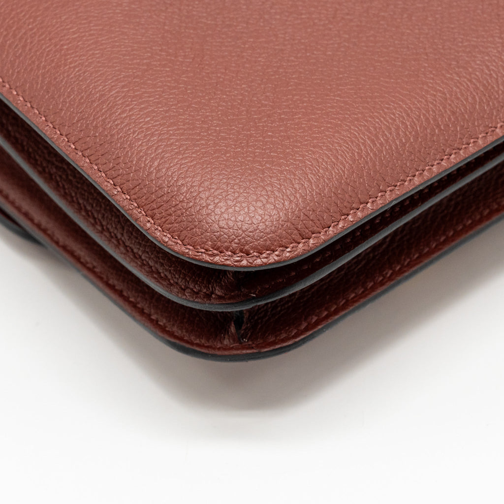 HERMES MINI CONSTANCE EVERCOLOR ROUGE H GHW