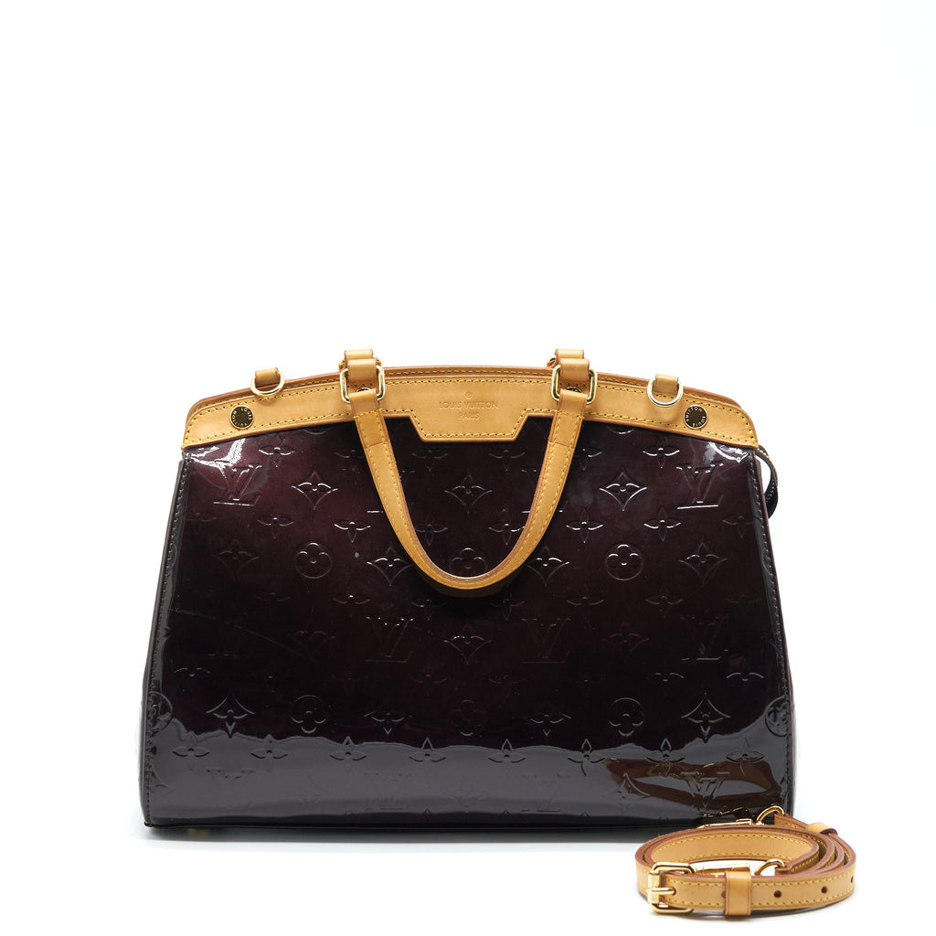 LOUIS VUITTON AMARANTE MONOGRAM VERNIS BREA MM BAG GHW