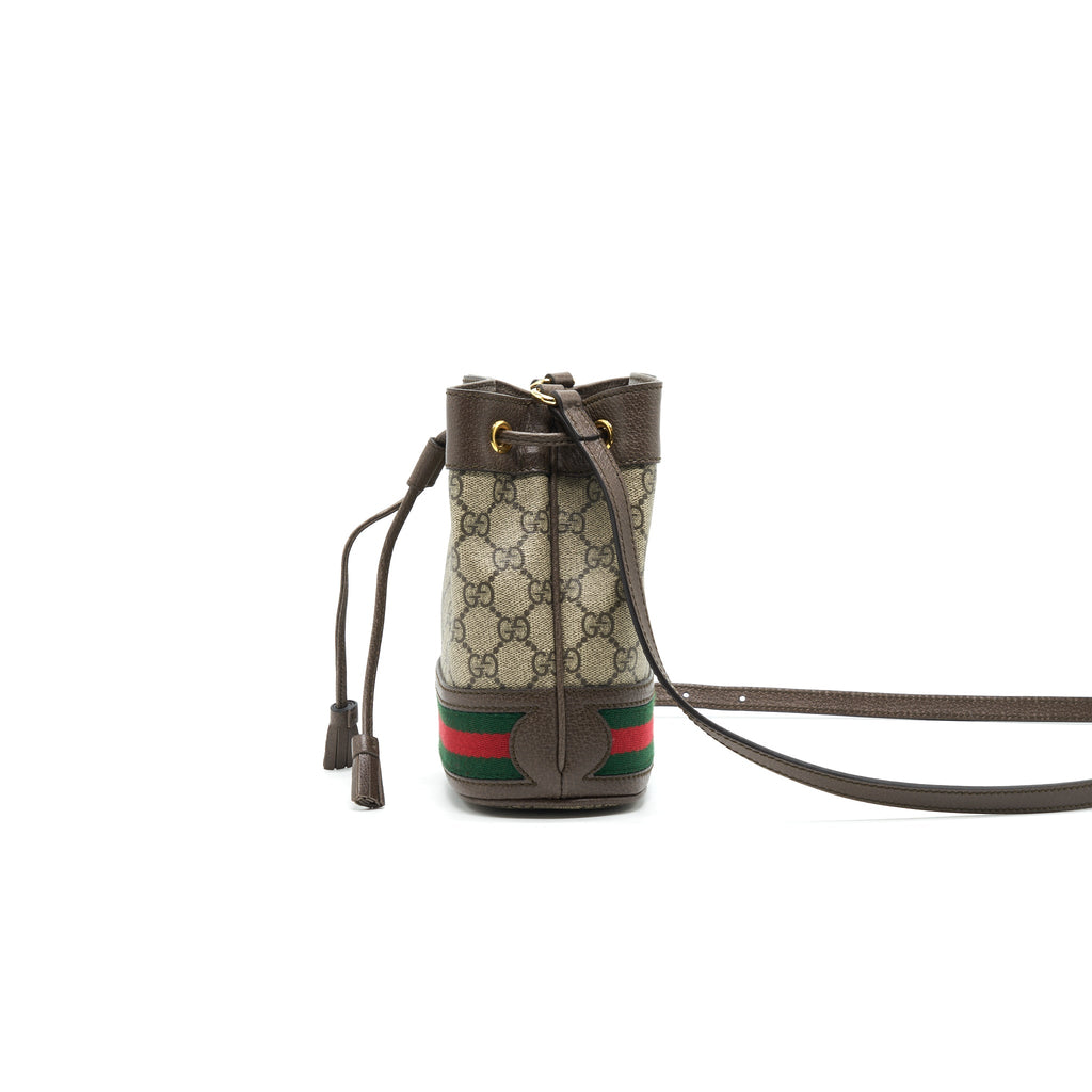 GUCCI MINI OPHIDIA GG SUPREME BUCKET BAG