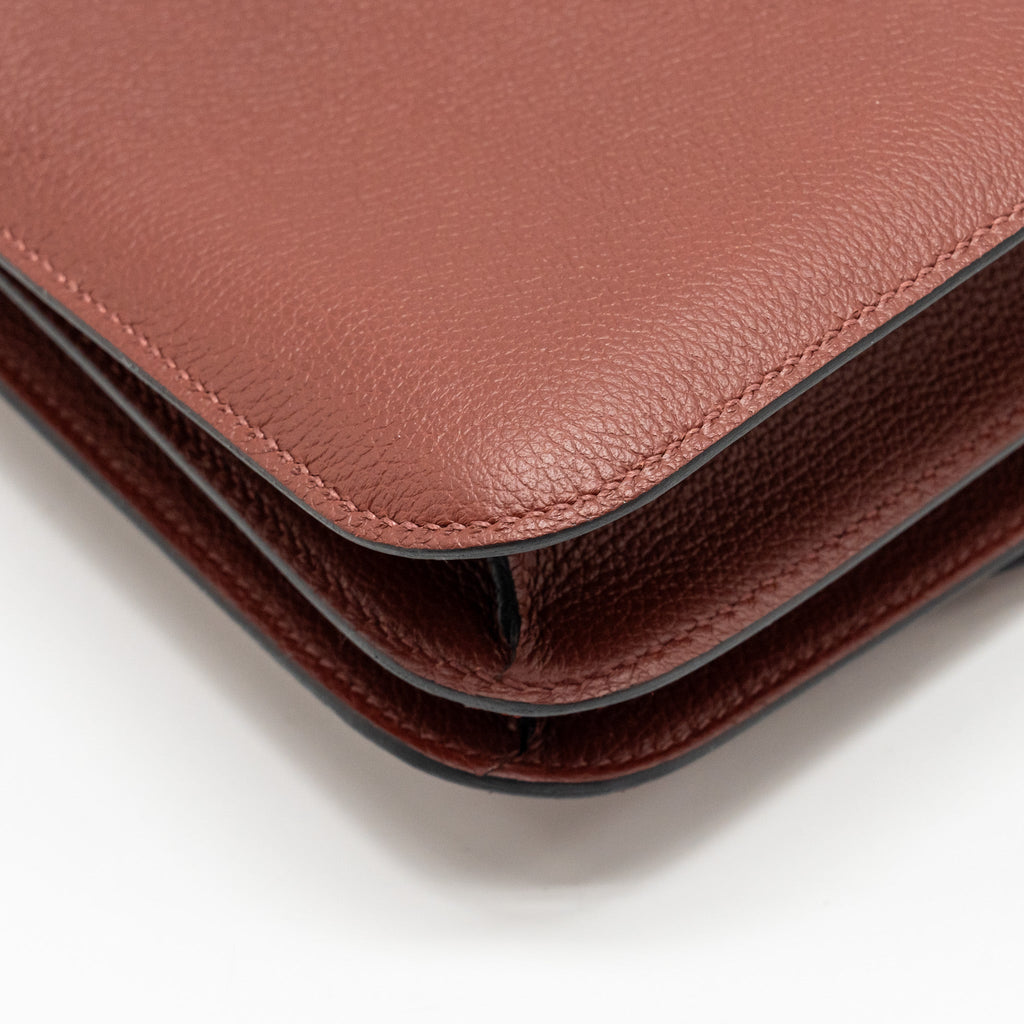 HERMES MINI CONSTANCE EVERCOLOR ROUGE H GHW