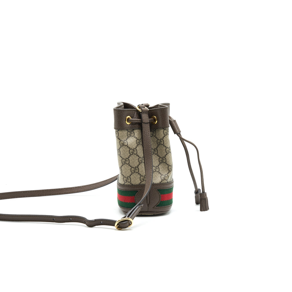 GUCCI MINI OPHIDIA GG SUPREME BUCKET BAG