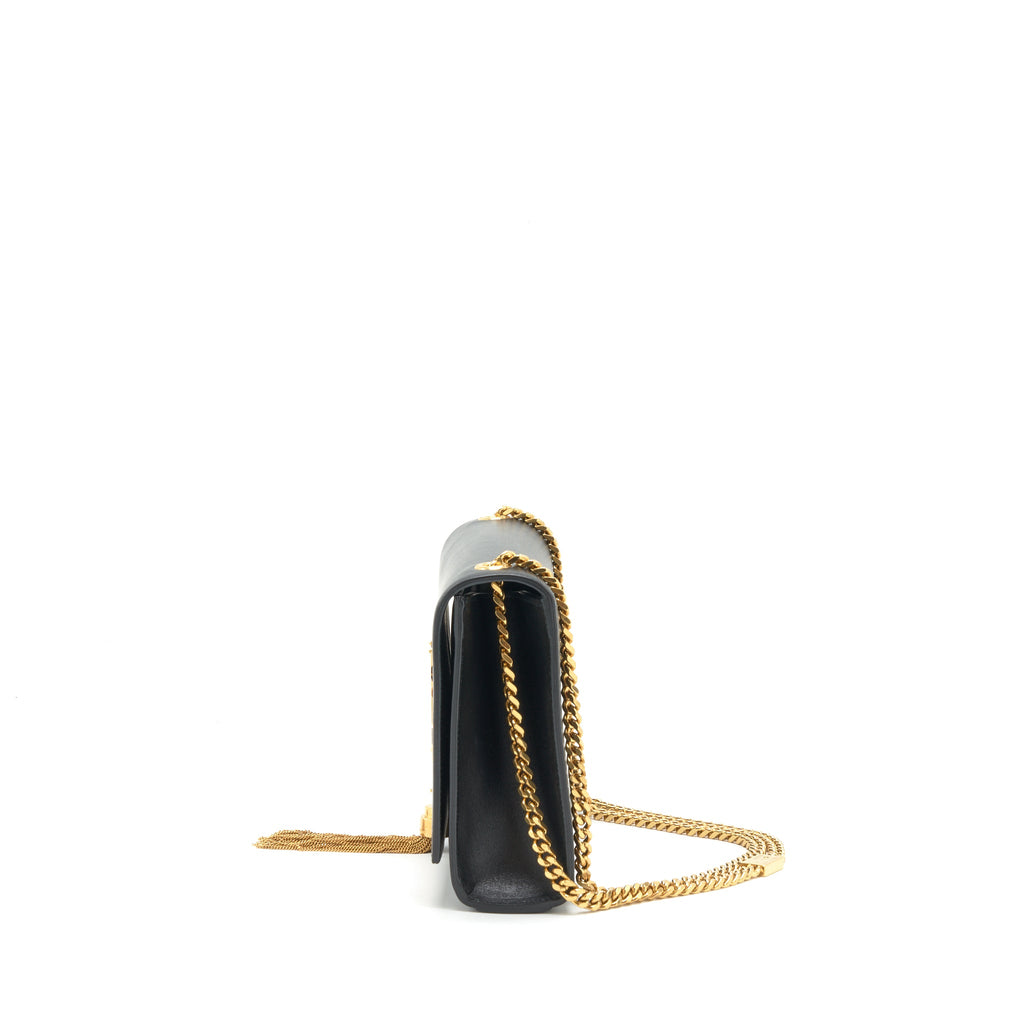 SAINT LAURENT MEDIUM KATE BAG TASSEL BLACK GHW
