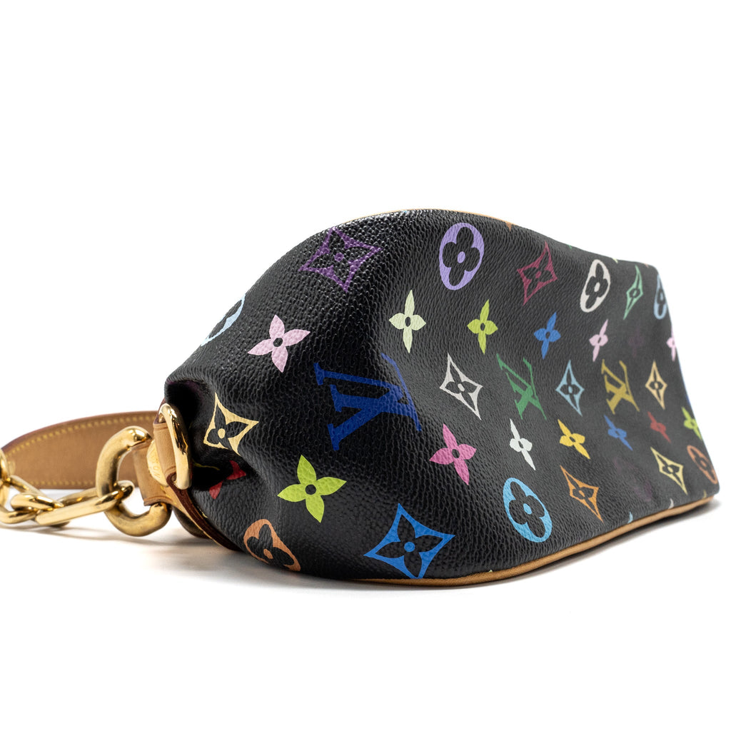 LOUIS VUITTON VINTAGE SHOULDER BAG BLACK/MULTICOLOUR MONOGRAM CANVAS GHW