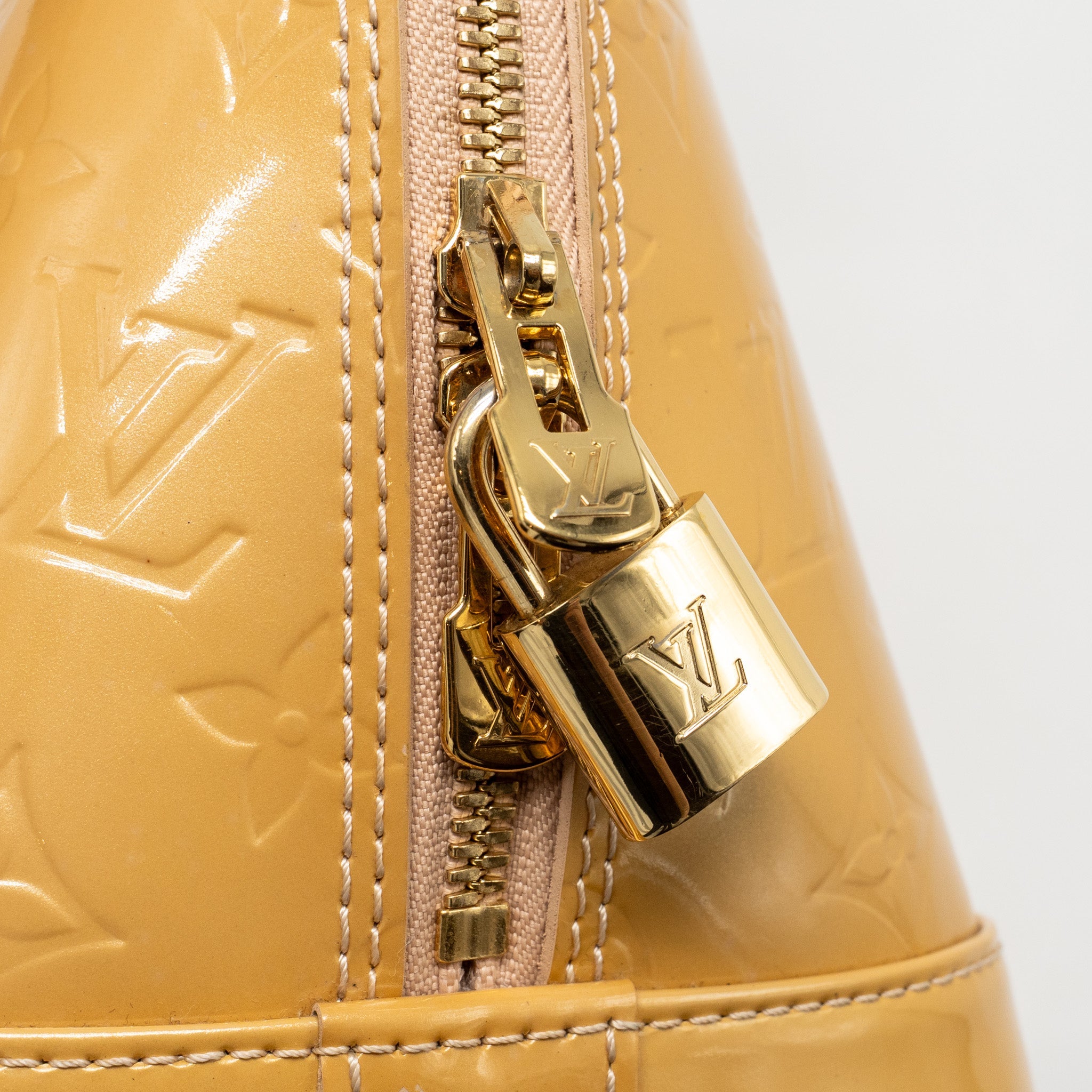 LOUIS VUITTON ALMA PM MONOGRAM VERNIS LEATHER ROSE FLORENTIN GHW