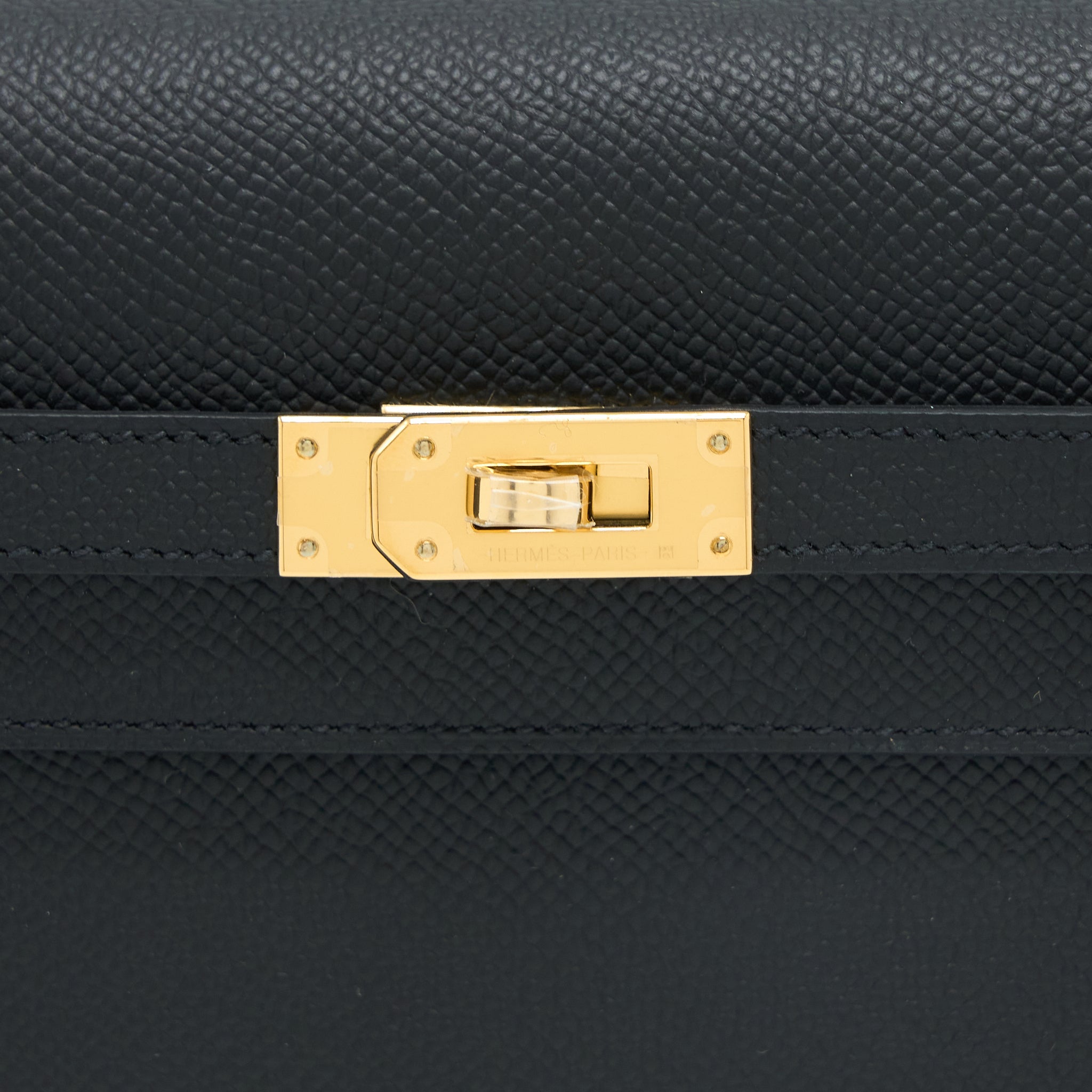HERMES KELLY TO GO EPSOM BLACK GHW