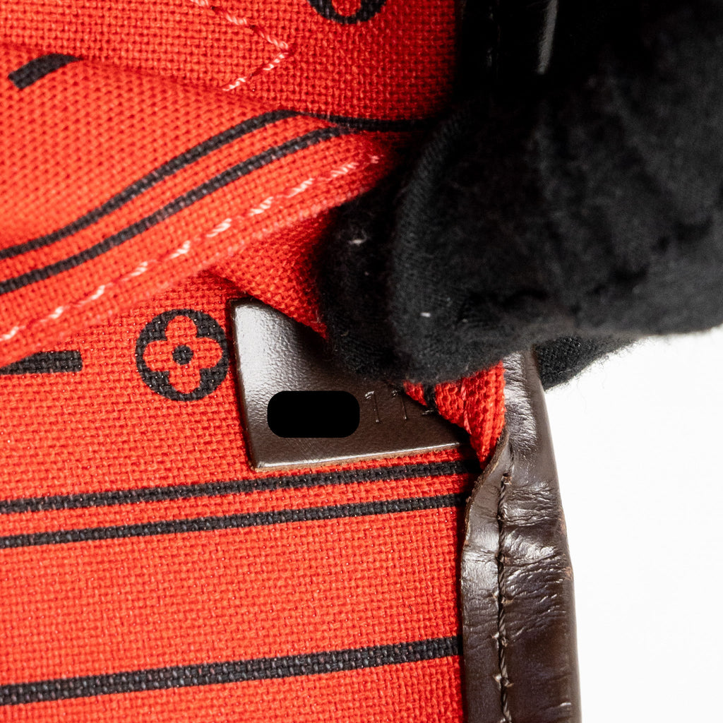 LOUIS VUITTON NEVERFULL MM DAMIER EBENE CANVAS GHW