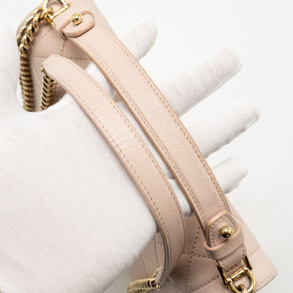 CHANEL 17C CLICK LABEL SHOULDER BAG CALFSKIN LIGHT PINK LGHW