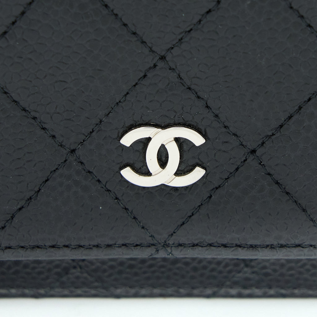 CHANEL CLASSIC WALLET ON CHAIN CAVIAR BLACK SHW