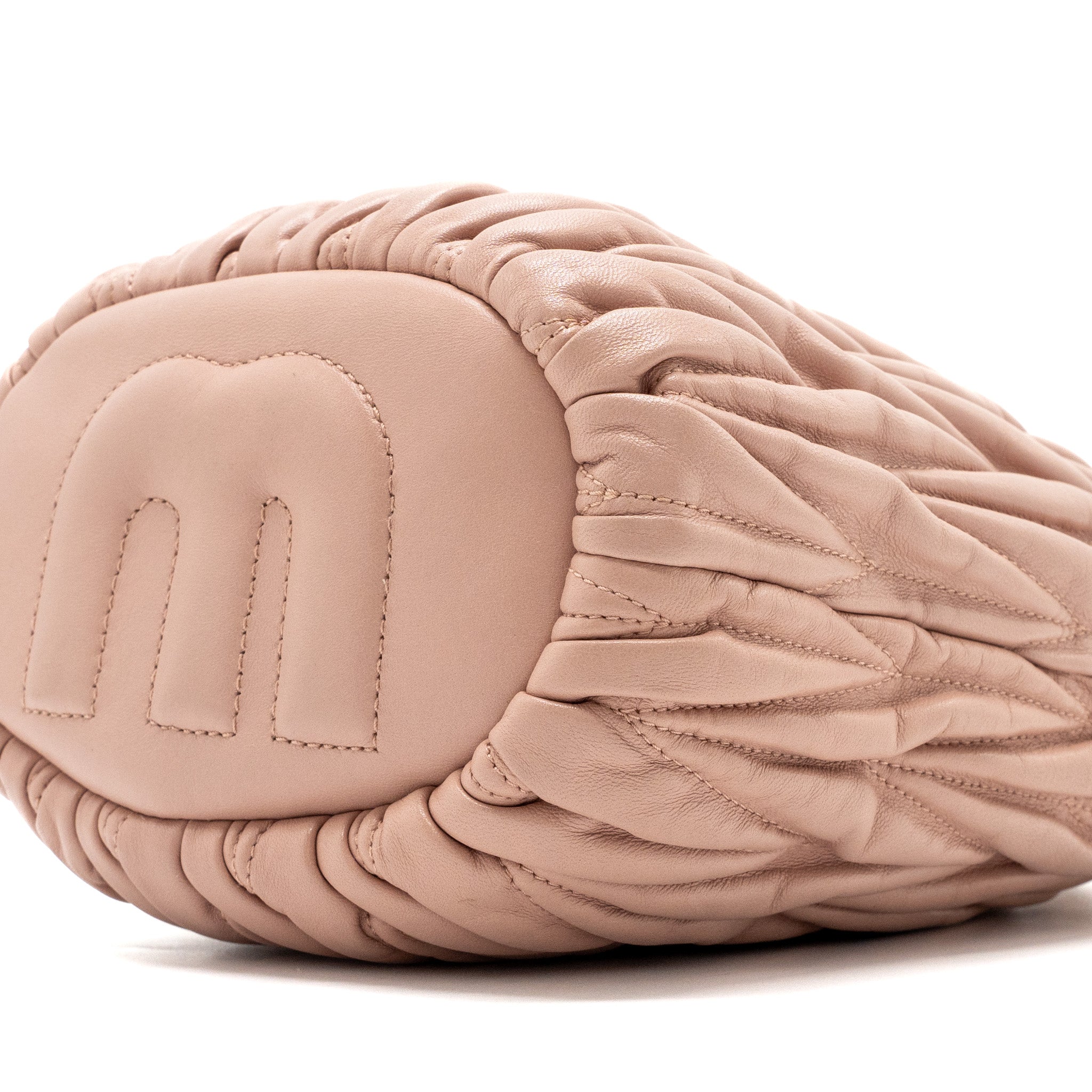 MIUMIU MATELASSE BUCKET BAG NAPPA PINK GHW
