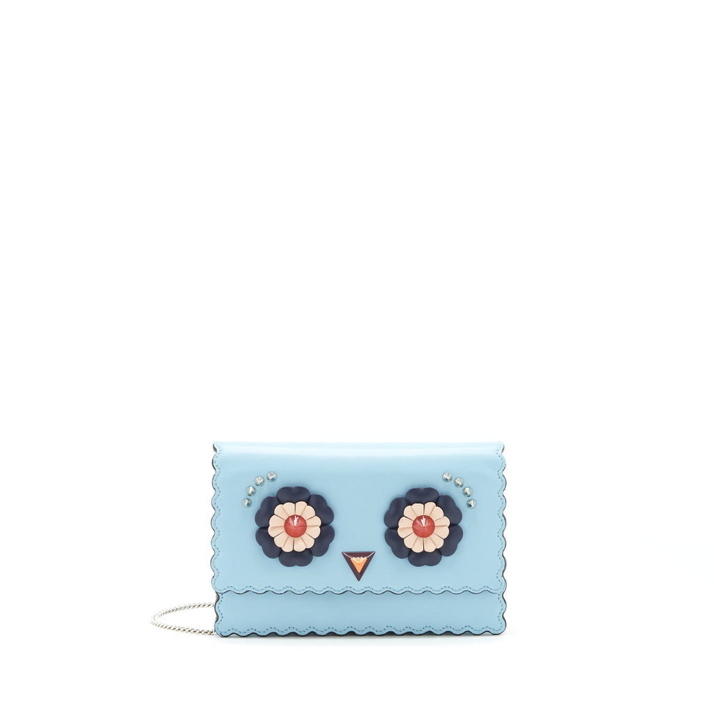 FENDI WALLET ON CHAIN MONSTER BLUE