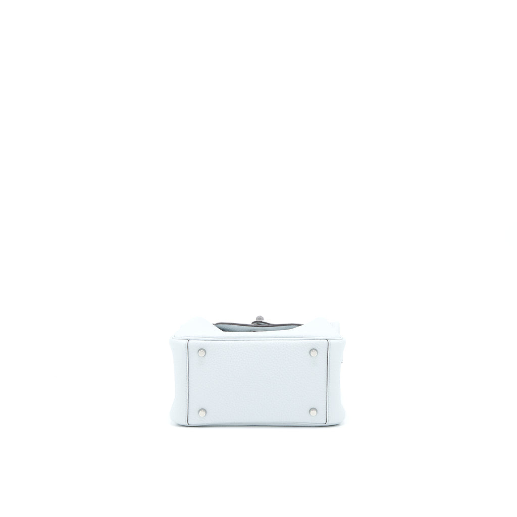 HERMES MINI LINDY CLEMENCE BLUE PALE SHW