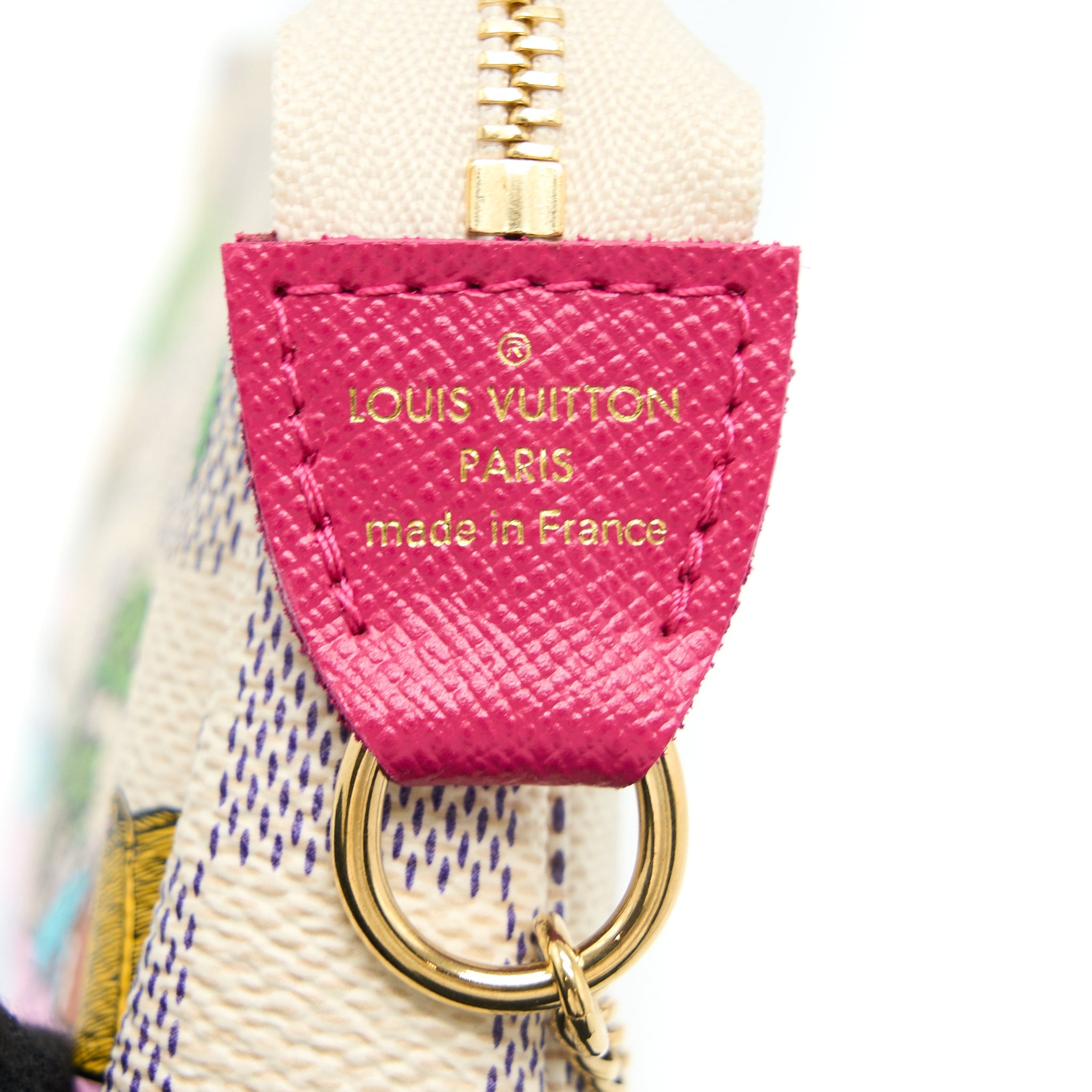 LOUIS VUITTON MINI POCHETTE ACCESSORIES HOLLYWOOD LIMITED EDITION DAMIER AZUR/MULTICOLOUR GHW