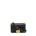 CHANEL SMALL BOY BAG CAVIAR BLACK BRUSHED GHW (MICROCHIP)