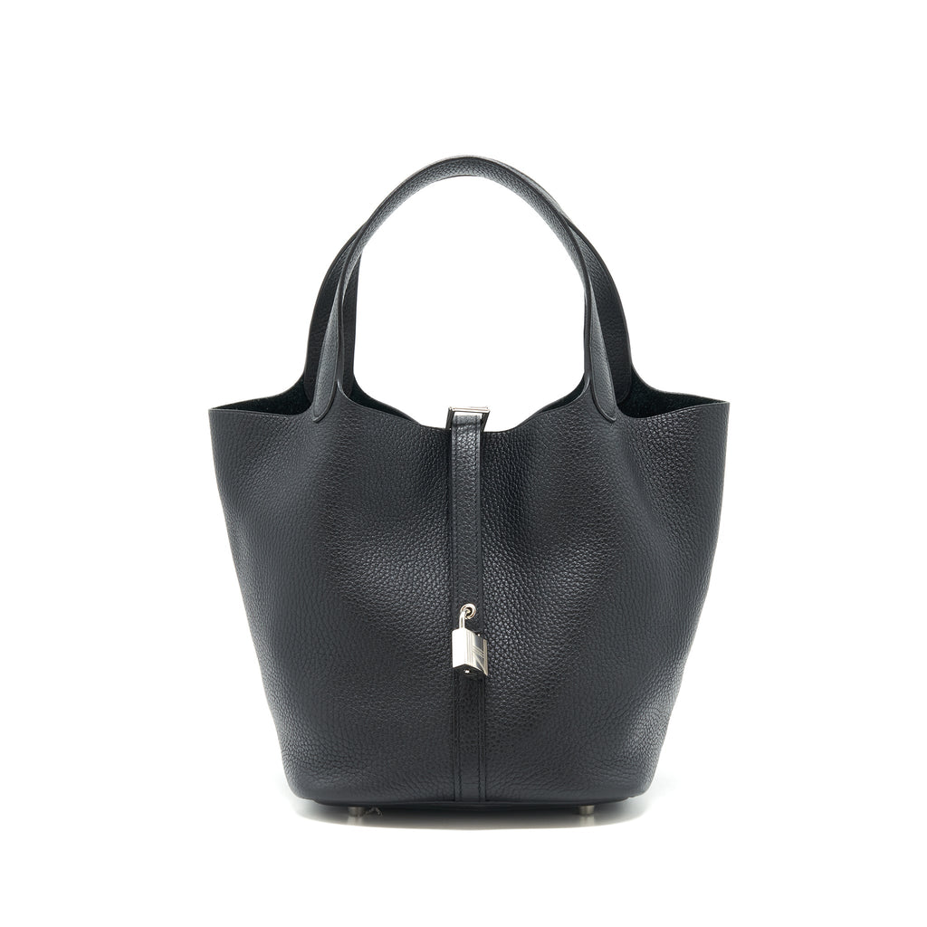 HERMÈS PICOTIN 22 LOCK BAG BLACK SHW