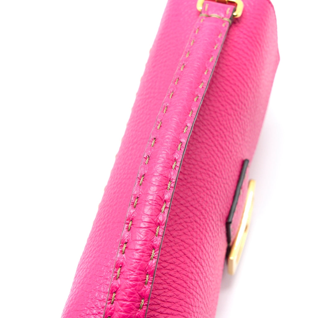 FENDI BAGUETTE BAG CALFSKIN PINK GHW