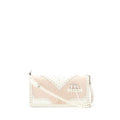 DIOR PINK LOGO MONOGRAM LACE HANDBAG PEARL D STRAP CHARM SHW