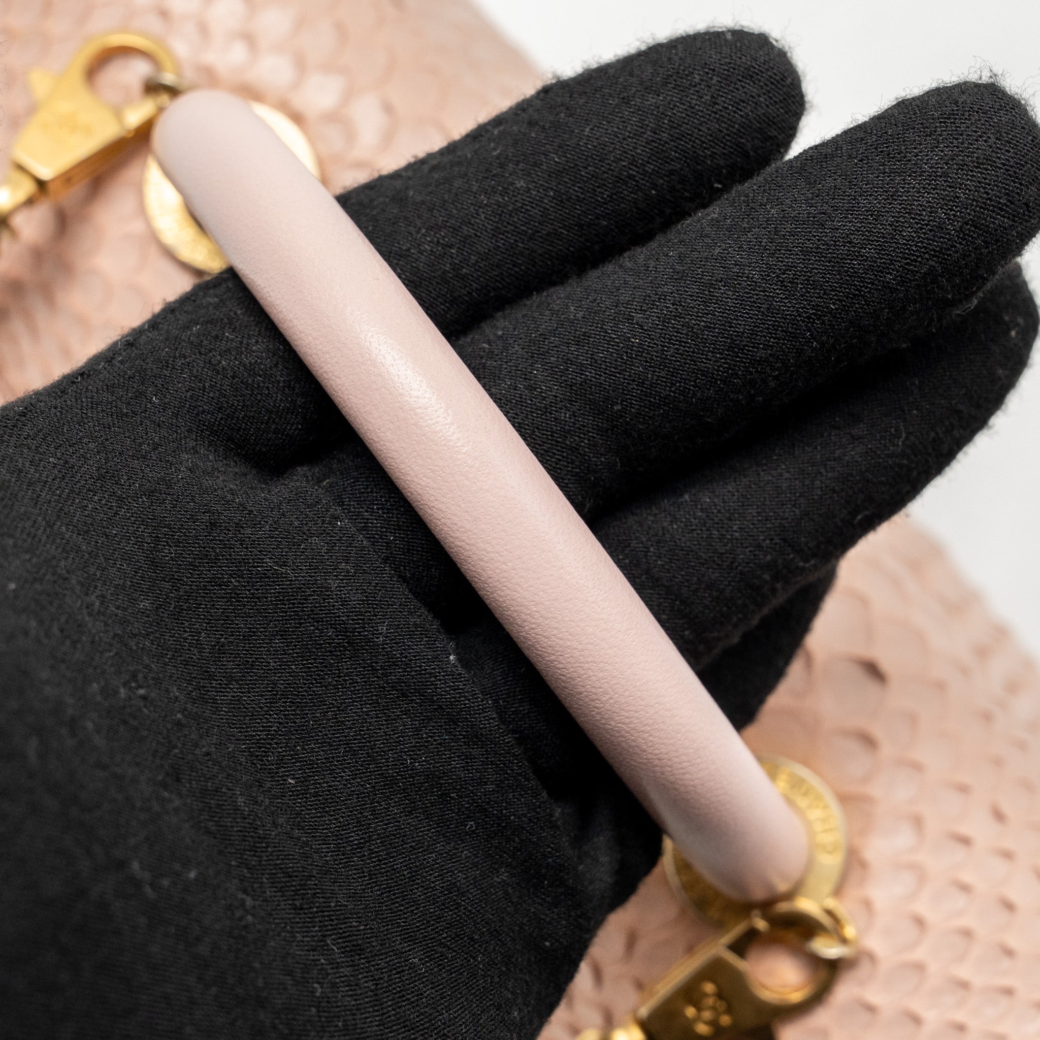 CHANEL SMALL COCO HANDLE PYTHON LIGHT PINK GHW