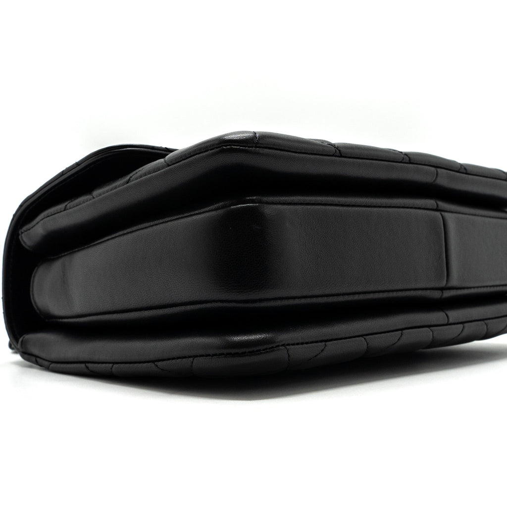 CHANEL SMALL TRENDY CC FLAP BAG LAMBSKIN SO BLACK(MICROCHIP)