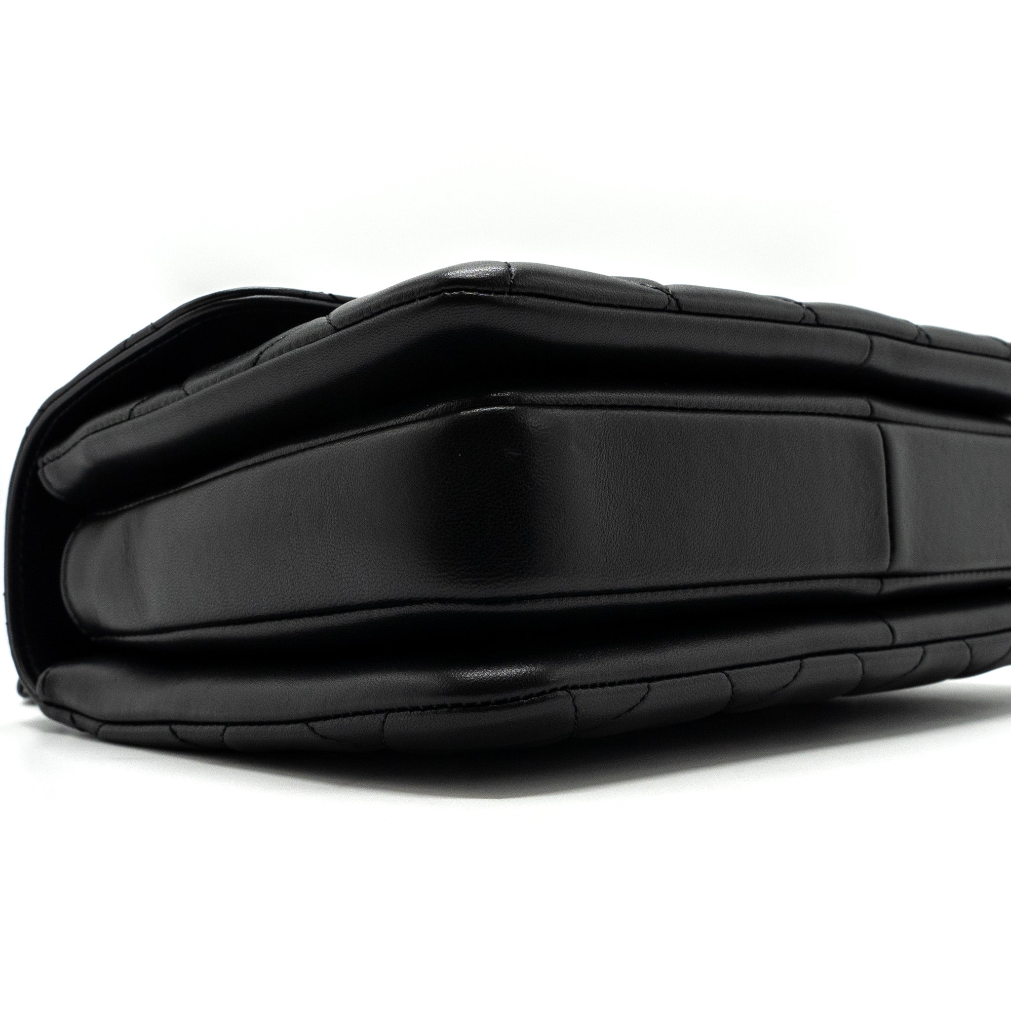 CHANEL SMALL TRENDY CC FLAP BAG LAMBSKIN SO BLACK(MICROCHIP)