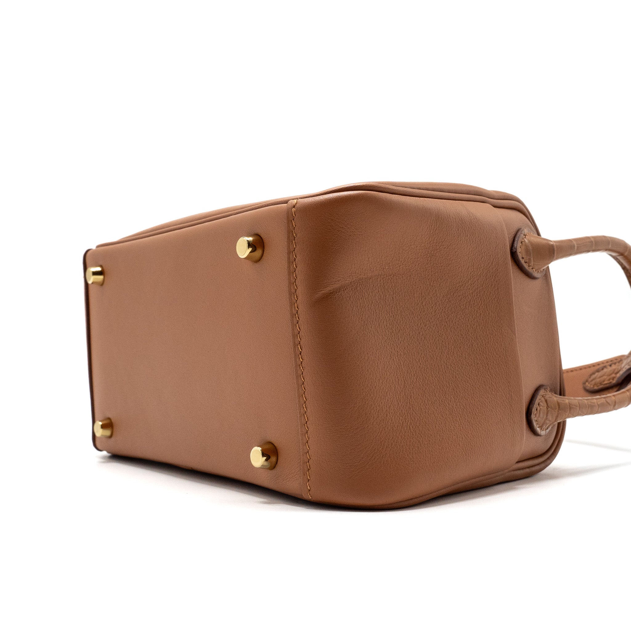 HERMES TOUCH MINI LINDY SWIFT/ALLIGATOR MISSISSIPPIENSIS MATTE GOLD GHW