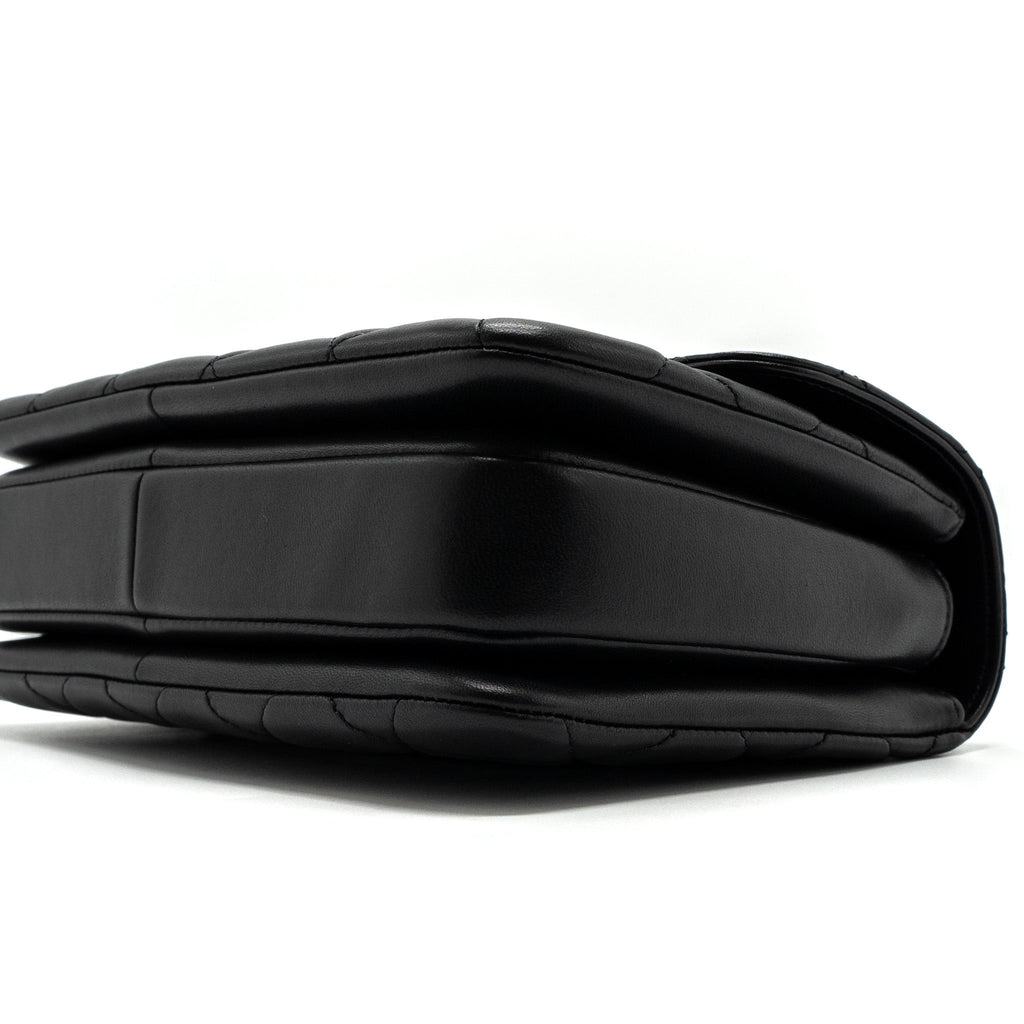CHANEL SMALL TRENDY CC FLAP BAG LAMBSKIN SO BLACK(MICROCHIP)